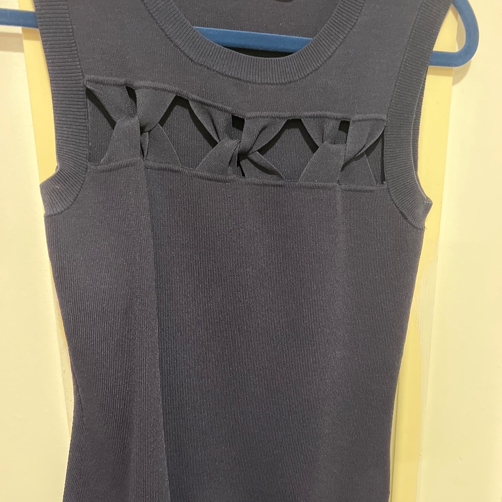 Navy blue sleeveless top
